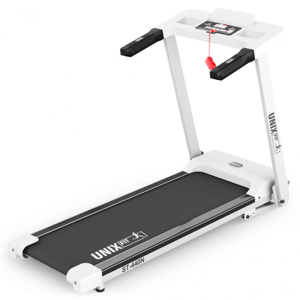 Беговая дорожка UNIXFIT ST-440N White в ПОДАРОК коврик 135 см